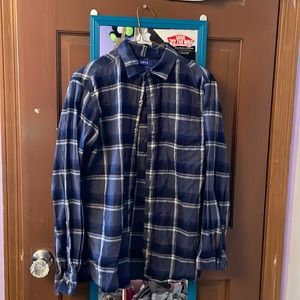 Blue and white flannel
